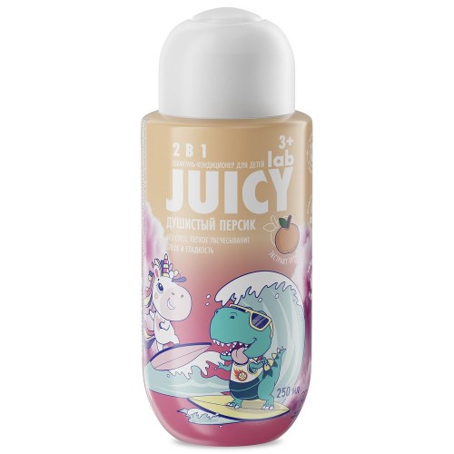 JUICY детский шампунь-кондиционер 2в1 250мл ПЕРСИК LAB PEACH